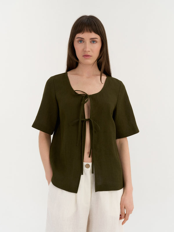Vivien Tie Front Top