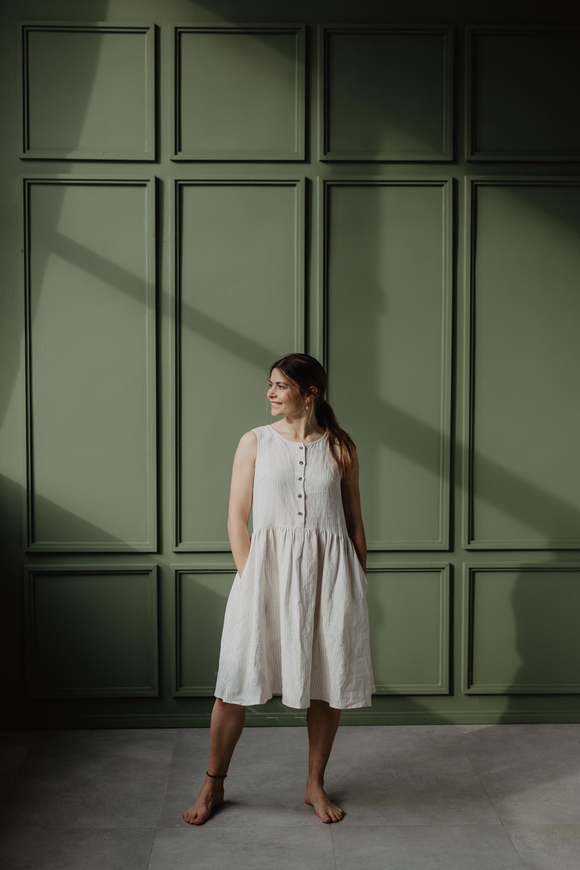 Linen sleeveless summer dress HAZEL | ARCHIVE SALE