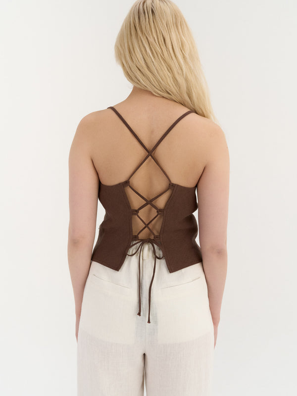 Ava Lace-Back Top