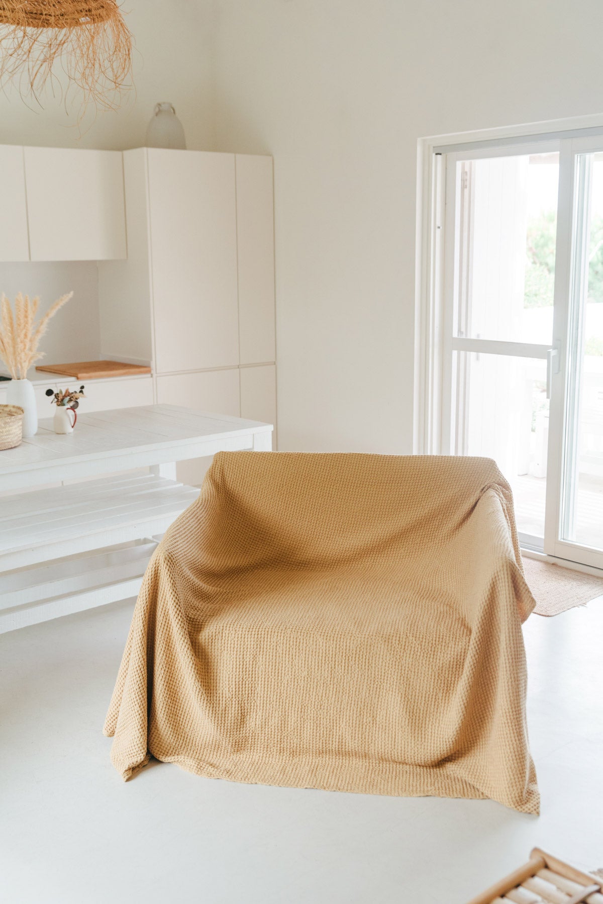 Linen waffle blanket | ARCHIVE SALE