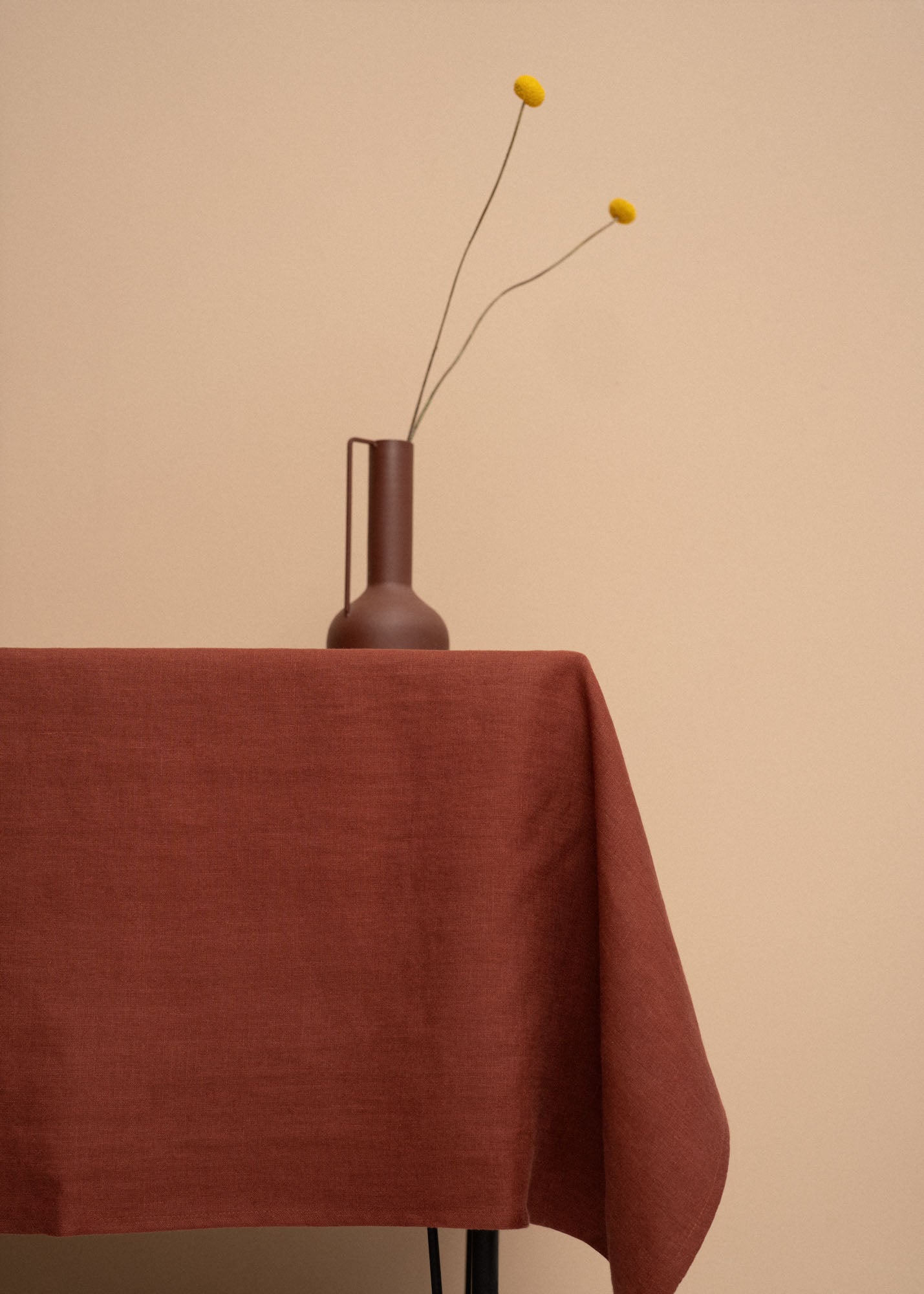 AmourLinen Linen tablecloth Linen tablecloth in Terracotta Linen Tablecloth in Terracotta | AmourLinen | Terracotta