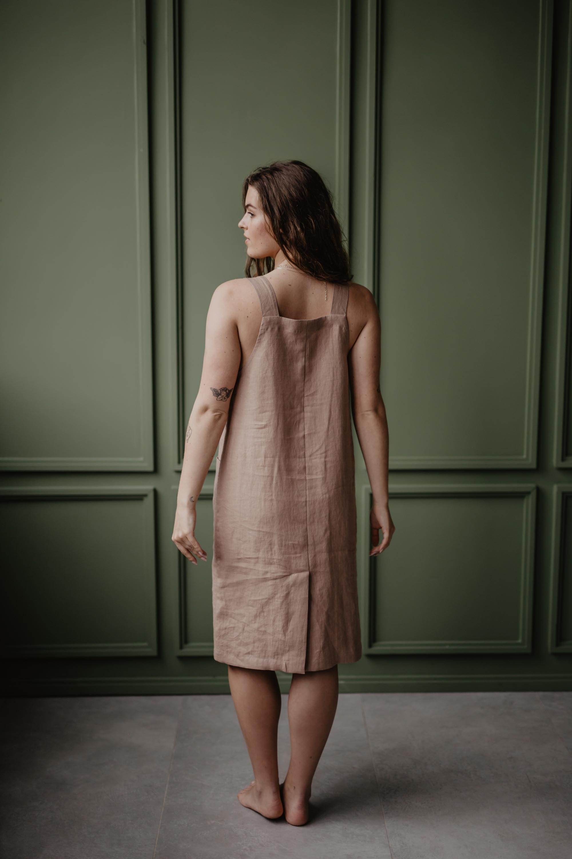 AmourLinen Linen dress Linen apron dress JADE Linen apron dress JADE | AmourLinen | Linen Clothing