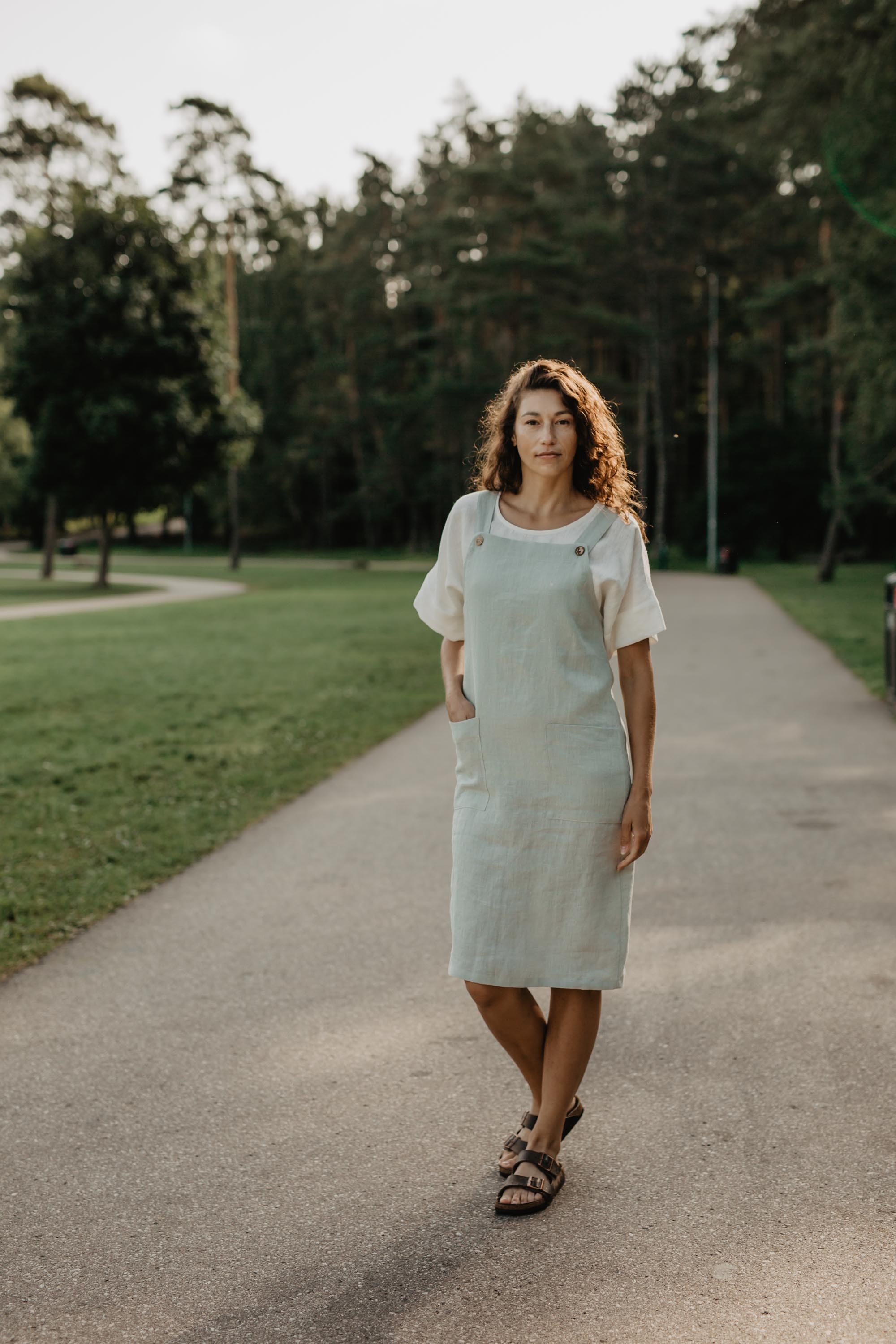 Linen apron dress JADE | ARCHIVE SALE