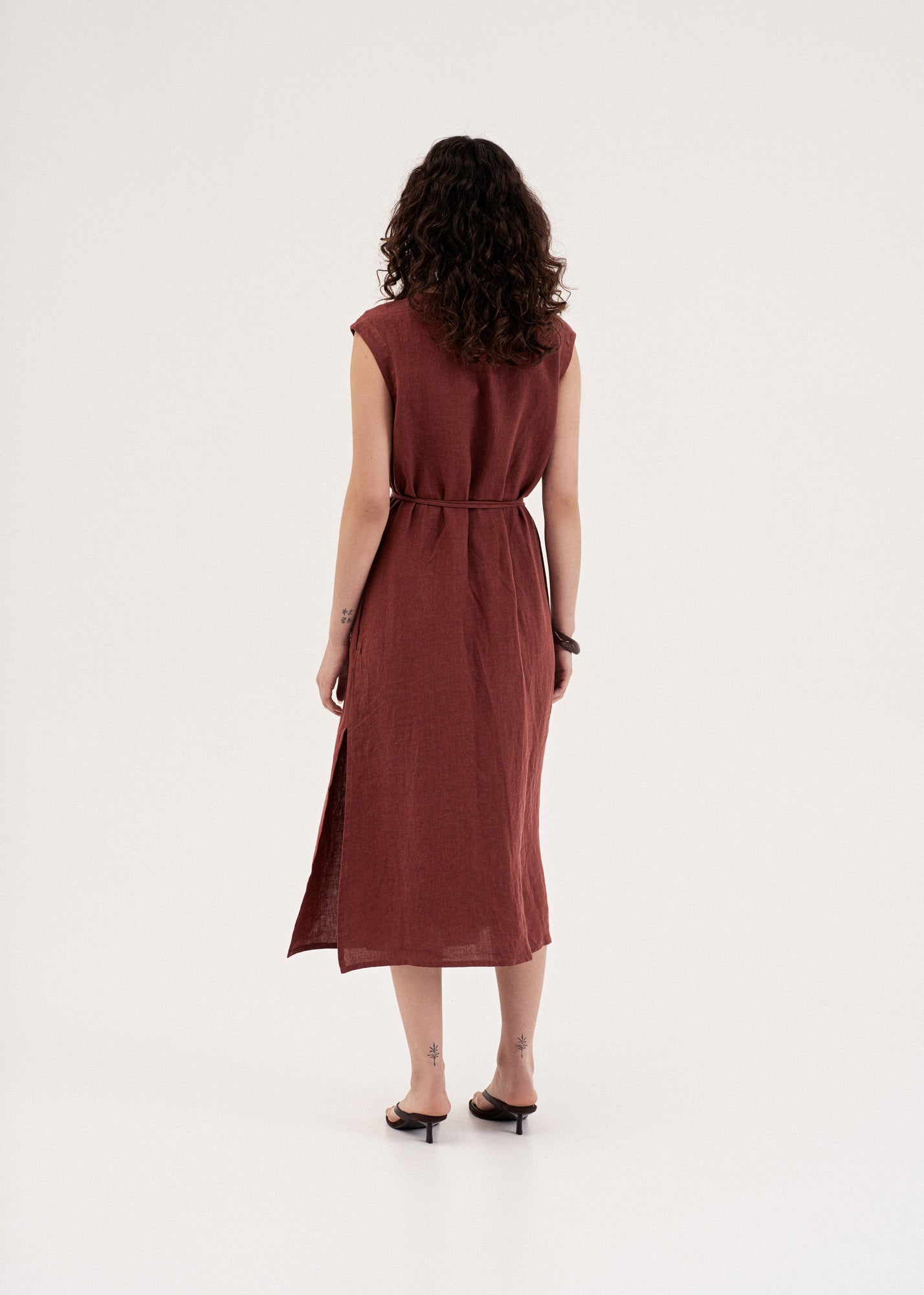 AmourLinen Linen dress Aurora mid-length linen dress Aurora mid-length linen dress