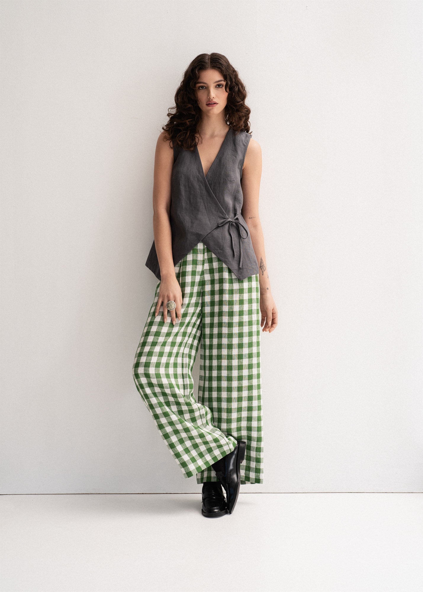 AmourLinen Linen dress Lydia classic linen pants Lydia classic linen pants