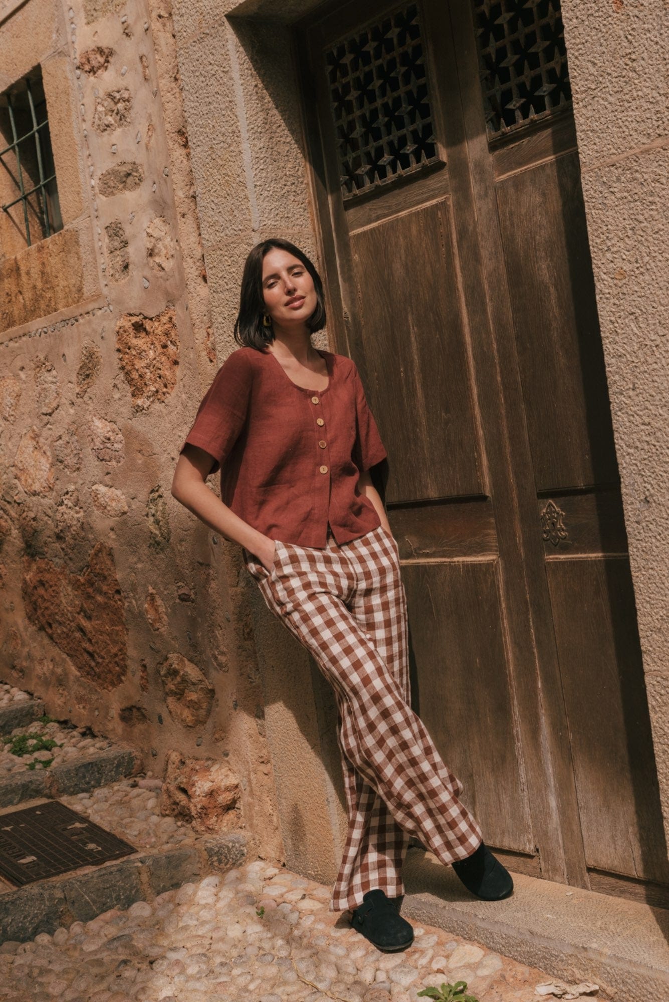 AmourLinen Linen dress Barbora straight linen pants Barbora straight linen pants