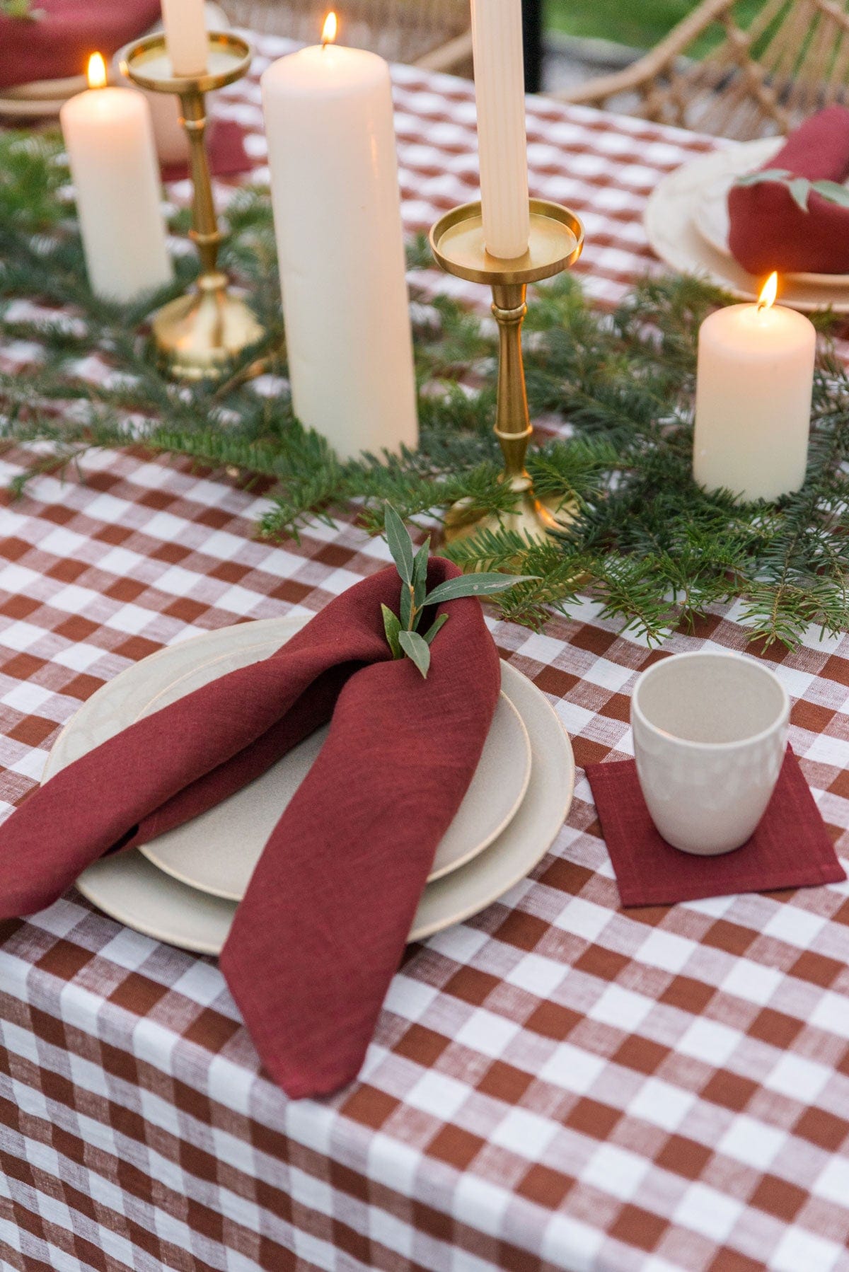 AmourLinen Table linens Linen coasters set of 2 Linen coasters set of 2