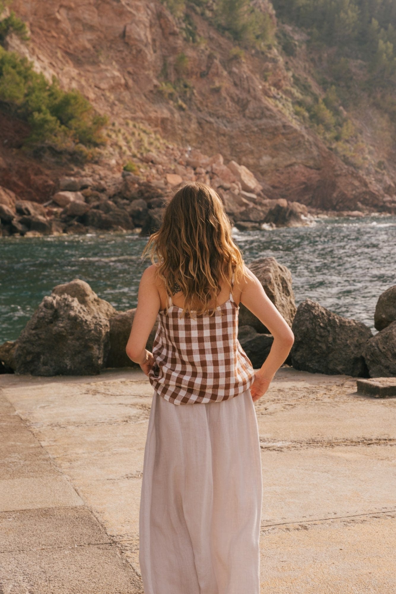 AmourLinen Linen tops Linen top Hilo Linen Top Without Sleves  | AmourLinen | Linen Top Women