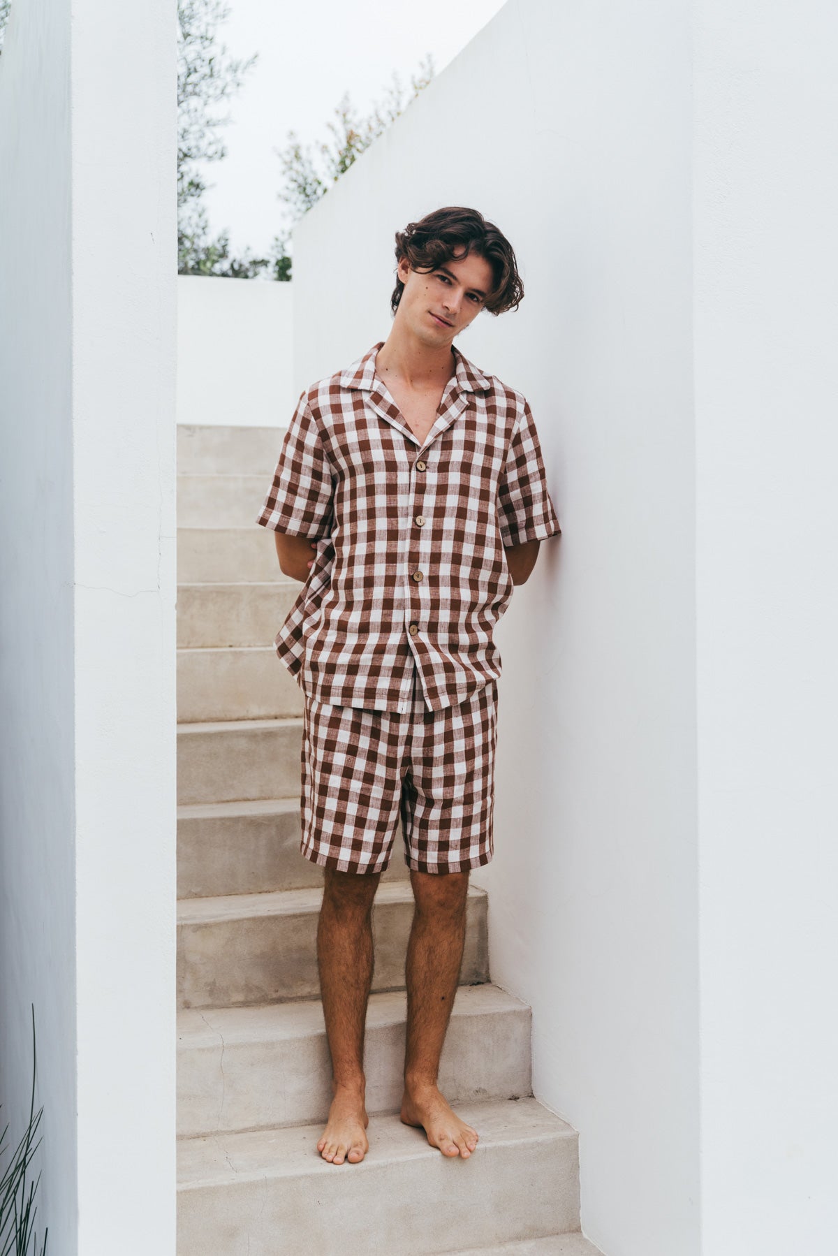 Linen loungewear shorts set ASPEN | ARCHIVE SALE