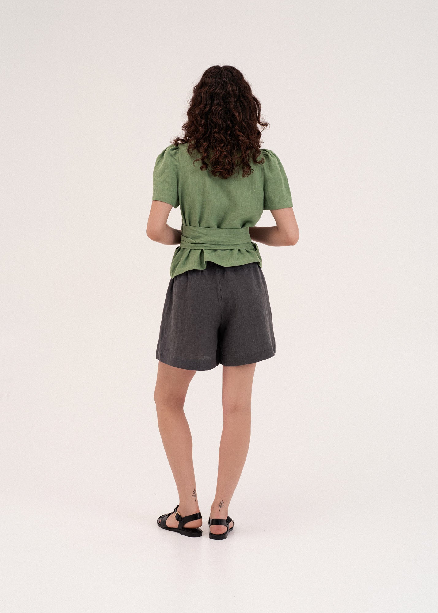AmourLinen Linen dress Betty classic linen shorts Betty classic linen shorts