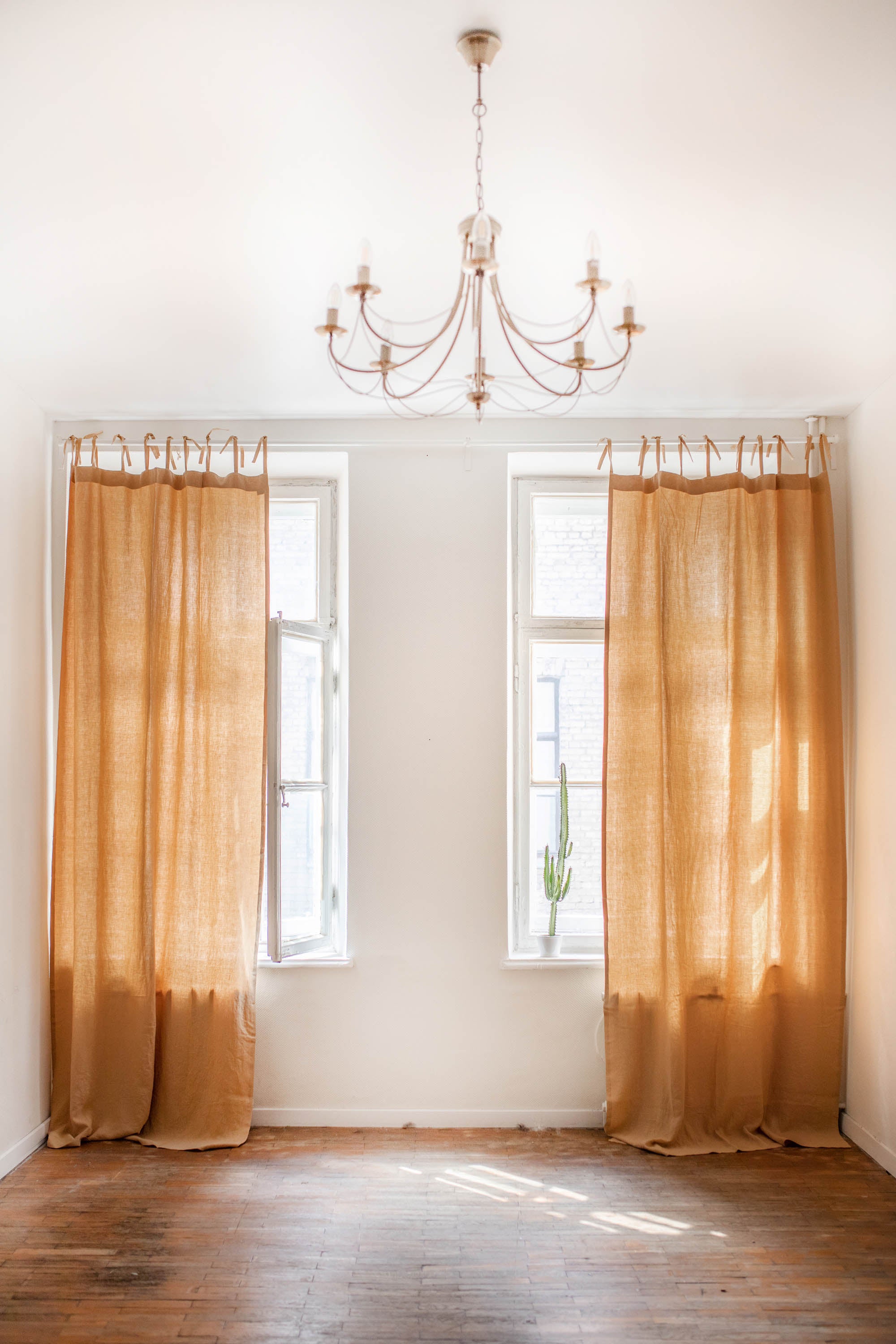Tie top linen curtain | ARCHIVE SALE