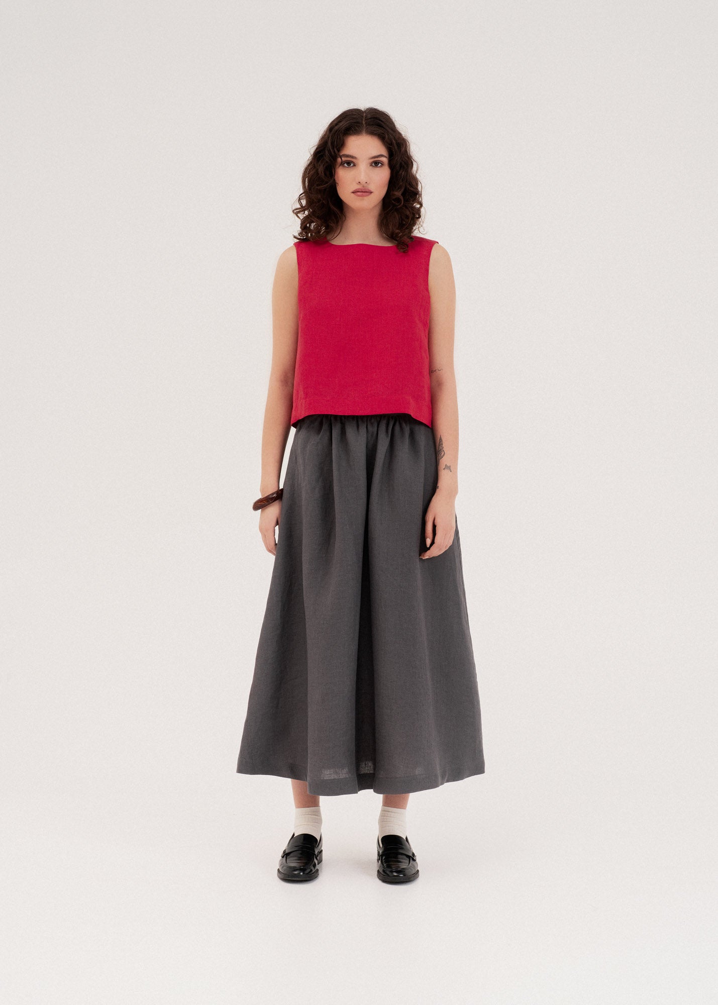 AmourLinen Linen dress Lucia classic sleeveless linen top Lucia classic sleeveless linen top