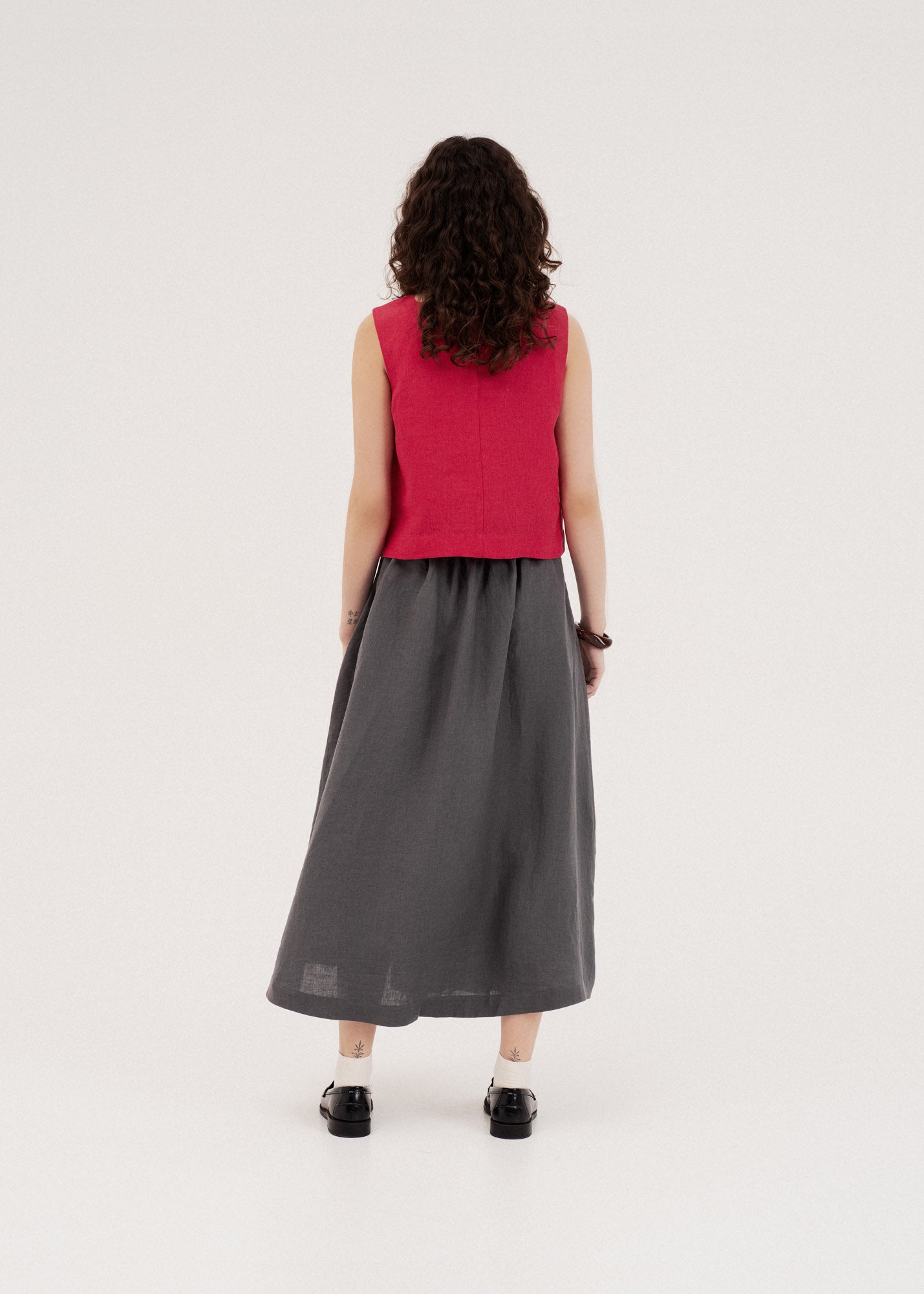 AmourLinen Linen dress Lucia classic sleeveless linen top Lucia classic sleeveless linen top