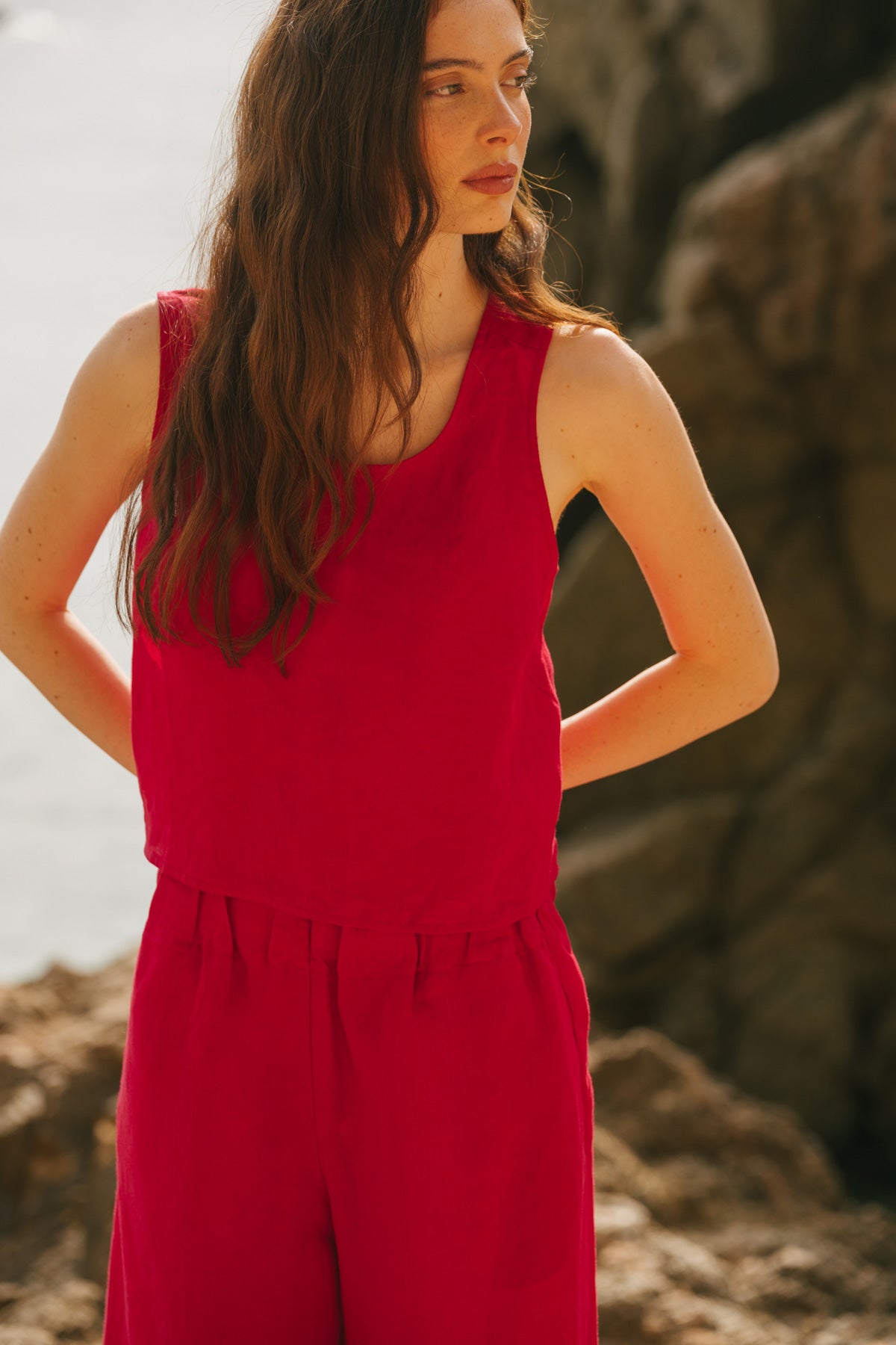 AmourLinen Linen top Linen pinafore top ELLA Linen pinafore top ELLA | AmourLinen | Linen Clothing