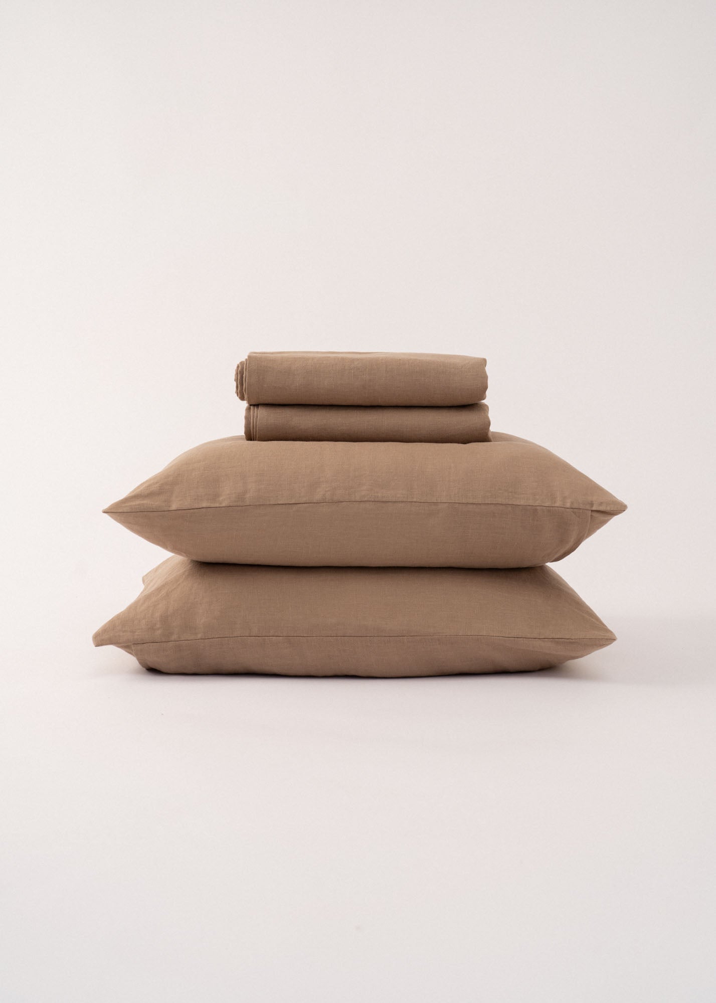 AmourLinen Linen sheets set Linen sheets set in Rosy Brown Linen sheets set in Rosy Brown