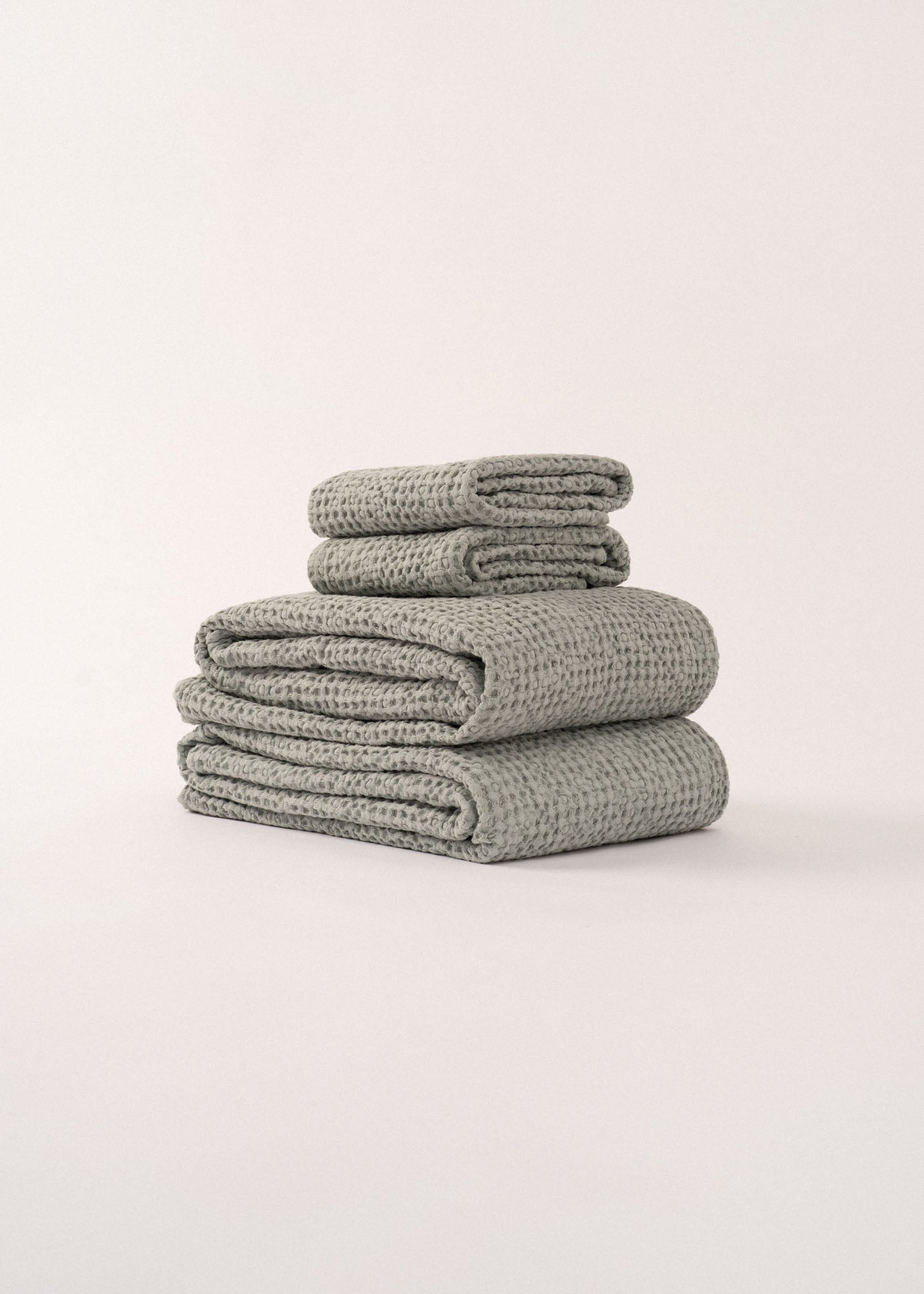AmourLinen Linen waffle towel Linen waffle towel set Linen Waffle Towel Set | AmourLinen | White